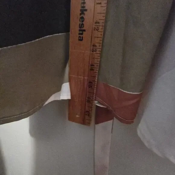 Hutch Anthropologie Abstract Wrap Maxi Dress Womens LG Green Geometric Flowy - Picture 12 of 16